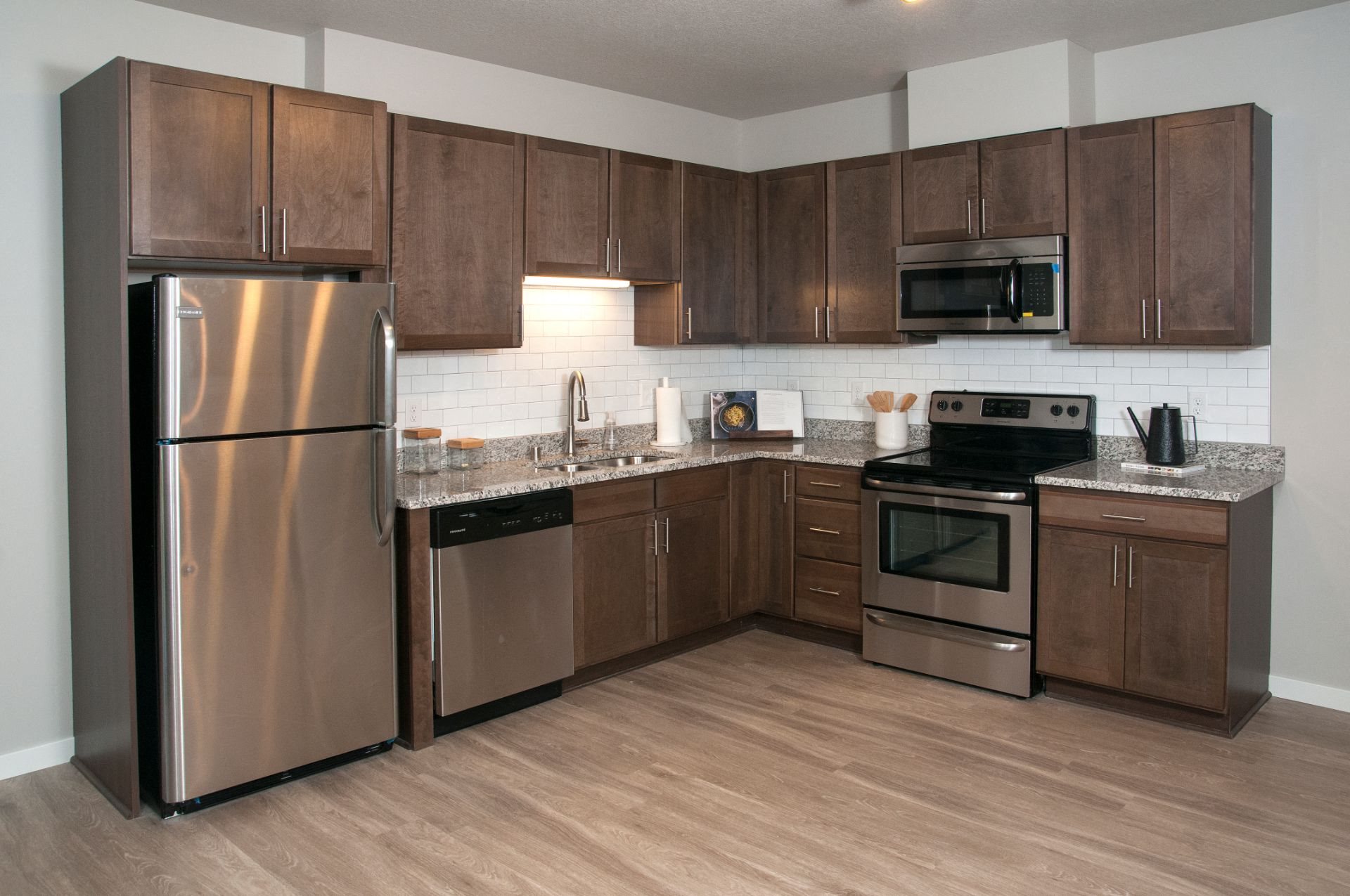 Interiors Luxury Studio, 1, 2 and 3 Bedroom Apartments with New Kitchen-Berkshire Central- 9436 Ulysses Street NE Blaine, MN. 55434